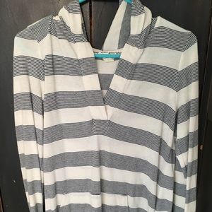 Roxy side tie hooded tunic long sleeve XL